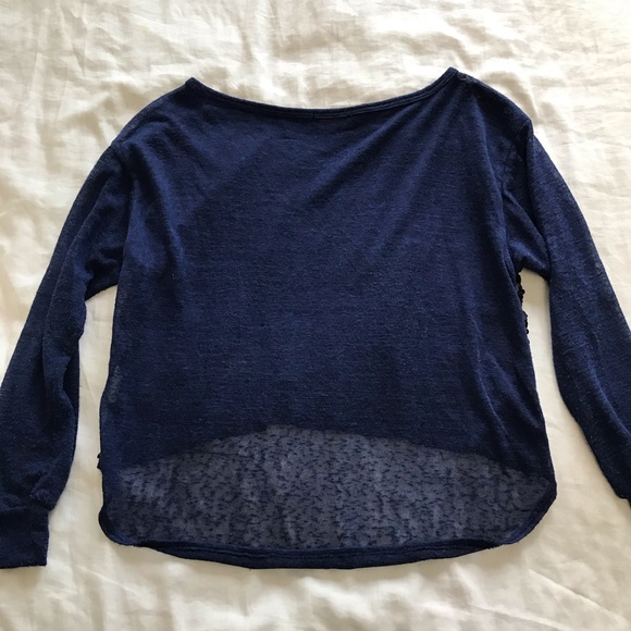 SEQUINNED BLUE SHIRT - Picture 5 of 7